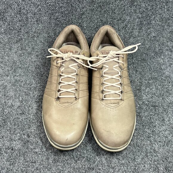 Skechers Go Golf Elite 2 Spikeless Golf Shoes Mens Size 11.5 Tan Leather Sneaker - Picture 3 of 11
